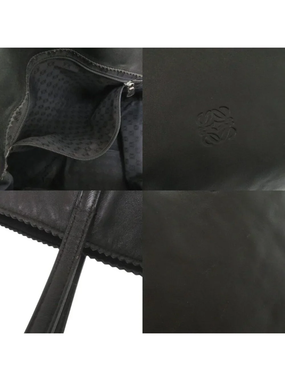Loewe Nappa Anagram Leather Black Tote Bag